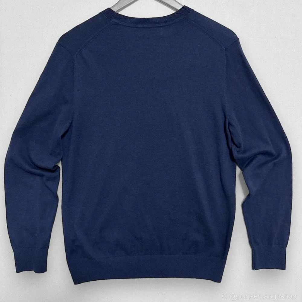 BANANA REPUBLIC Eco Crewneck Navy Blue Sweater | Cotton Blend‎ | Men's MEDIUM